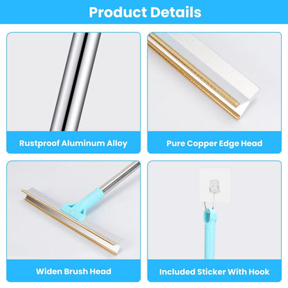 Pet Hair Removal Rake Set 54"Telescopic Handle Broom for Dog Cat Carpet Cleaner