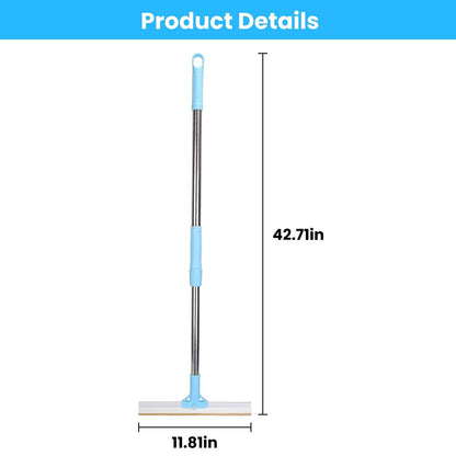 Pet Hair Removal Rake Set 54"Telescopic Handle Broom for Dog Cat Carpet Cleaner