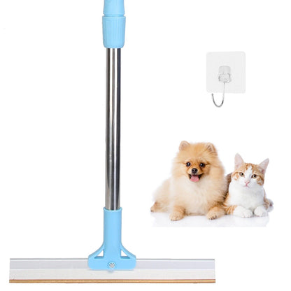 Pet Hair Removal Rake Set 54"Telescopic Handle Broom for Dog Cat Carpet Cleaner